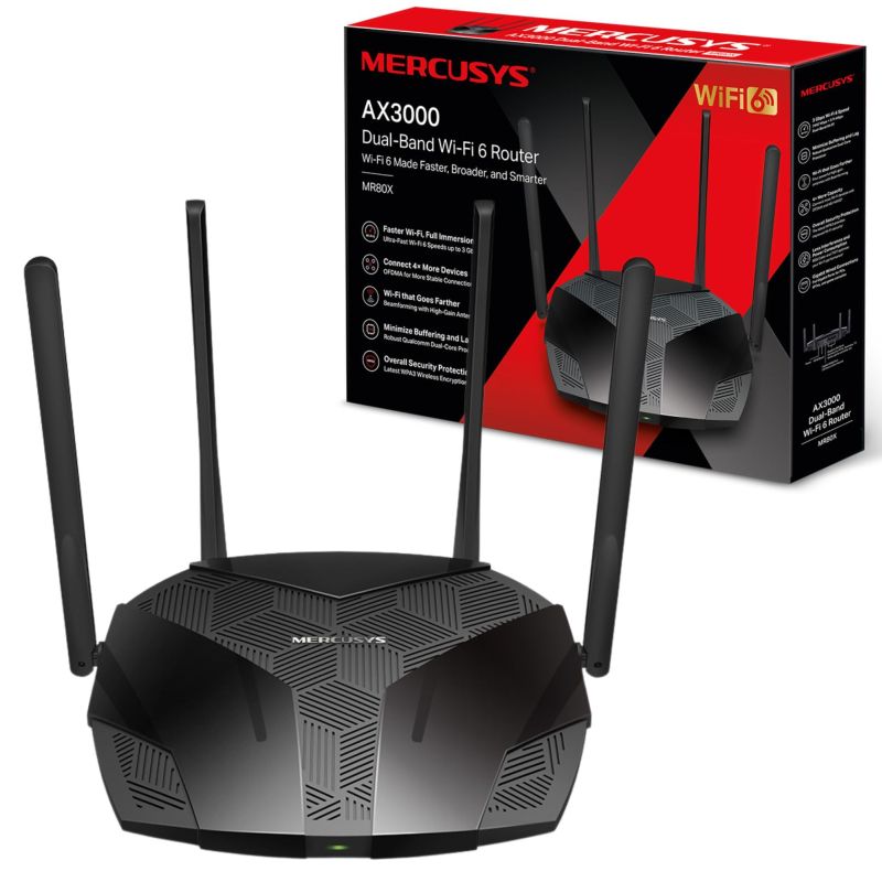 Mercusys MR85X AX3000 WiFi 6 Router Dual Band