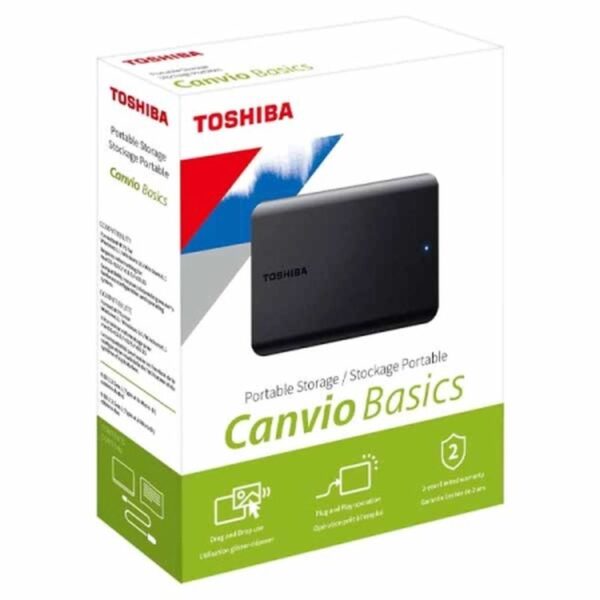 S12809-1776 Toshiba External Hard Drive Canvio Basics 2.5" 2TB USB3.2 Gen1 Black