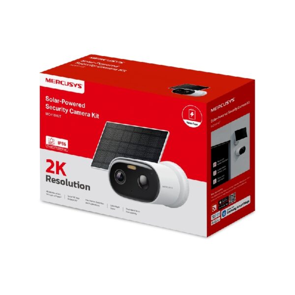 S12988-2335 Mercusys MC410 KIT Solar-Power Security Camera Kit, 2K Res.