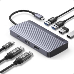 Anker USB-C Data Hub (7-in-1, Dual Display) Black