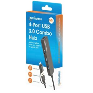 S15097-2598 Hub MANHATTAN s 4 USB 3.0 Type-C/Type-A