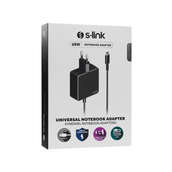 S-Link AC ADAPTER punjač za laptop Type-C SL-NBC65 65W