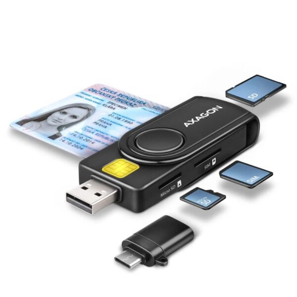 S16146-2754 USB 2,0 CRE-SMP2A Smart Card Pocket Reader, AXA