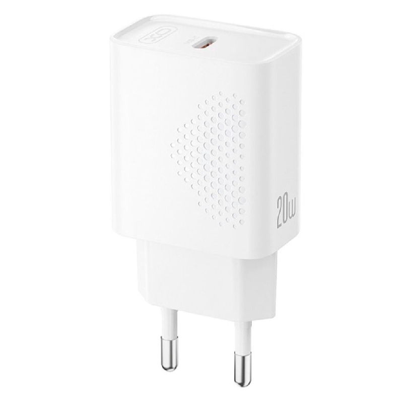 Kucni punjac XO L161 USB-C + USB A 20W PD White