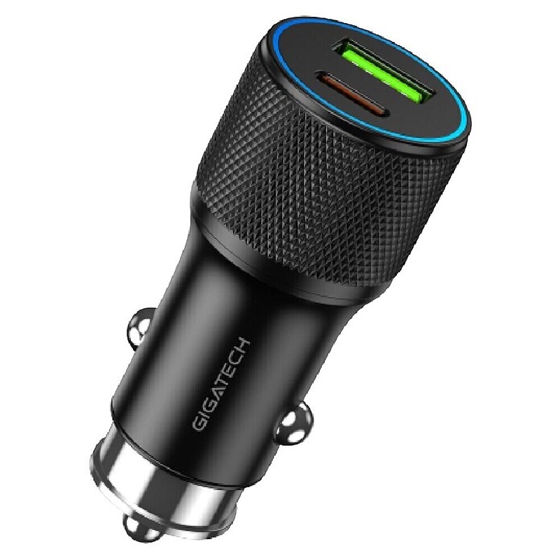 Univerzalni autopunjač Gigatech CXC480, USB i C izlazi, 48W, crni