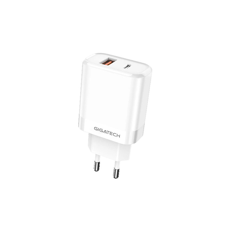 Univerzalni punjac Gigatech NXC251, USB i C izlaz, 25W, bijeli