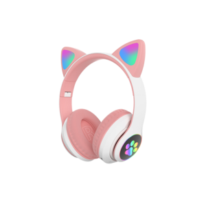 S16802-2946 Slusalice CAT EAR STN-28 djecije, wireless, pink + bijela