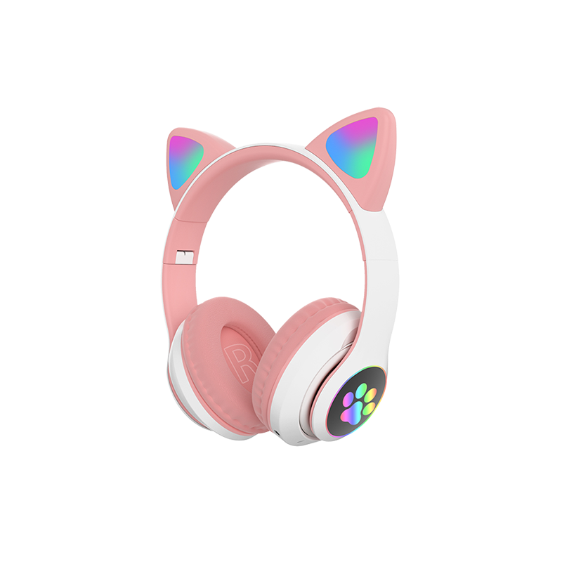 Slusalice CAT EAR STN-28 djecije, wireless, pink + bijela